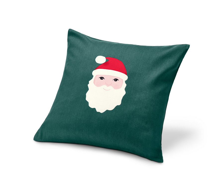 Dekoračný vankúš s motívom Santa Clausa.