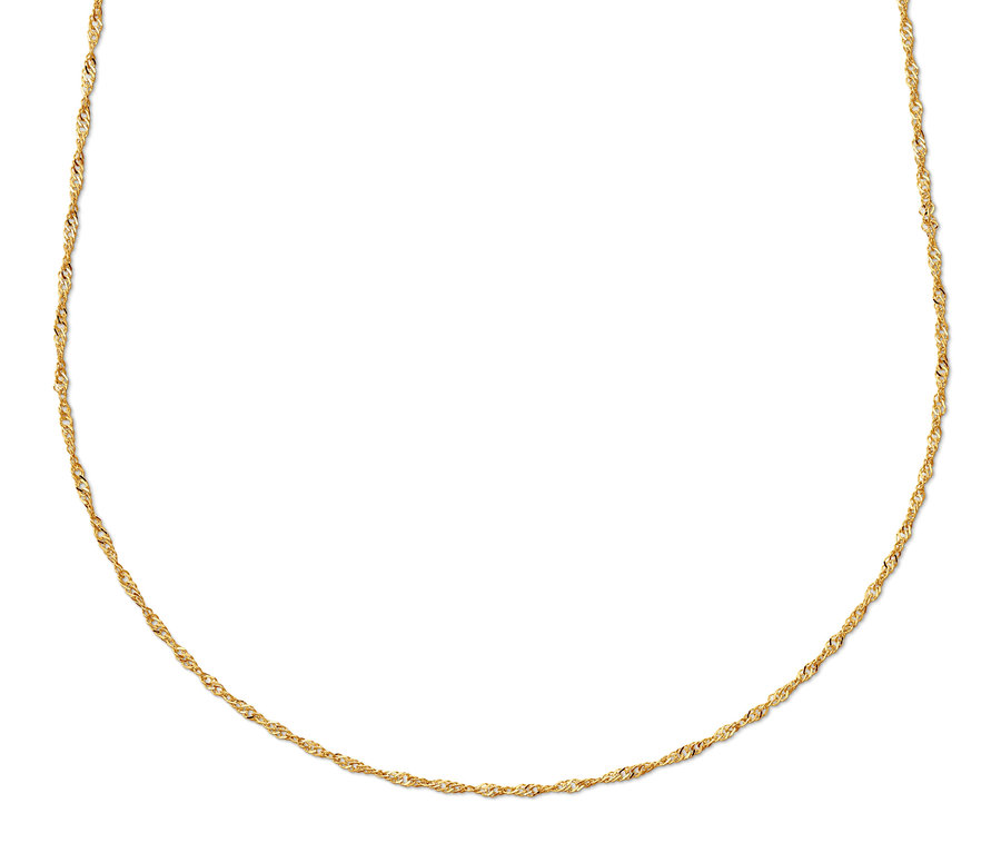 Retiazka Singapur zo zlata s rýdzosťou 585 a 375.