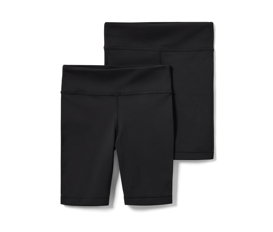 Dvoje detské cyklistické šortky.