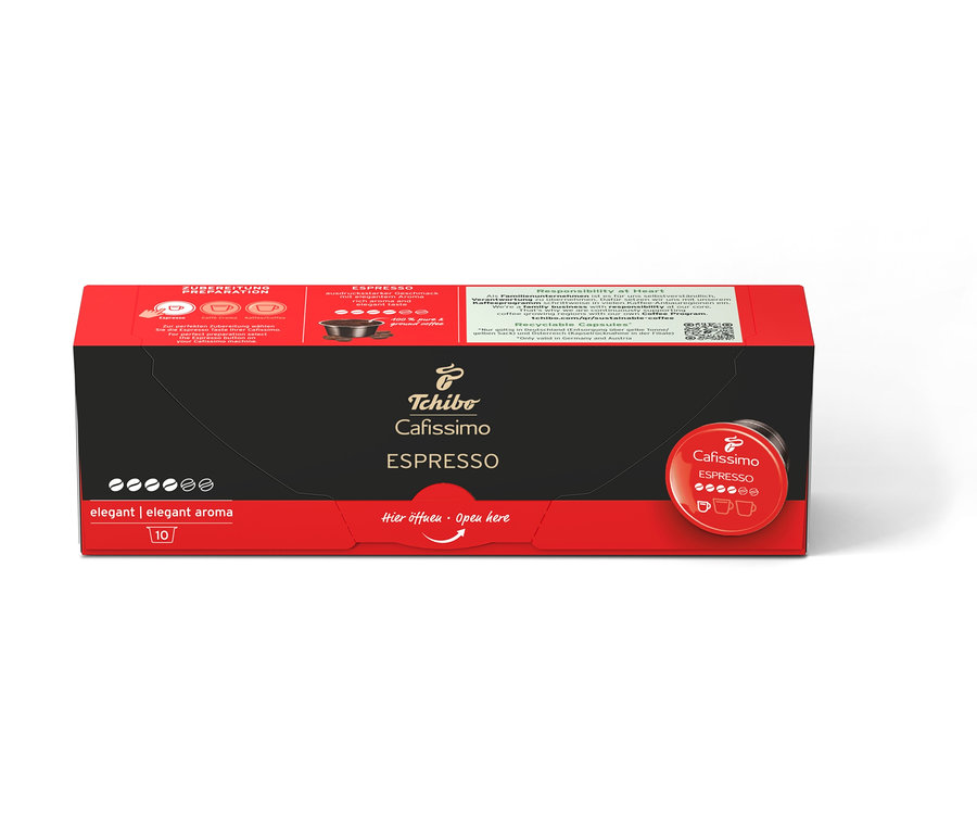 Balenie kapsúl Cafissimo Espresso elegant.