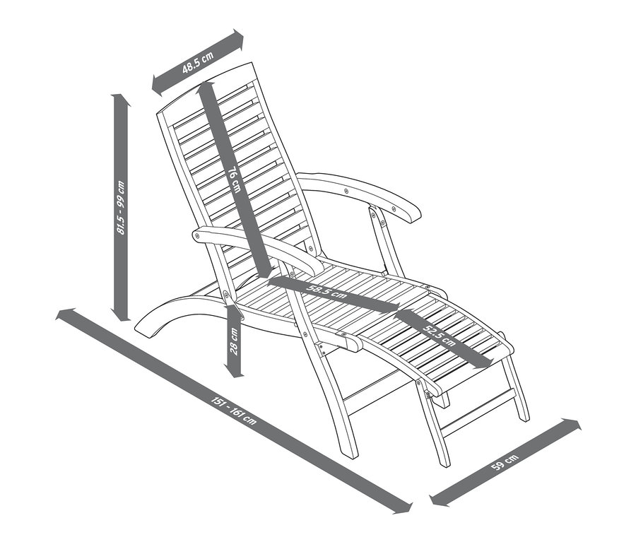 Rozmery záhradného ležadla s mäkkou poduškou.