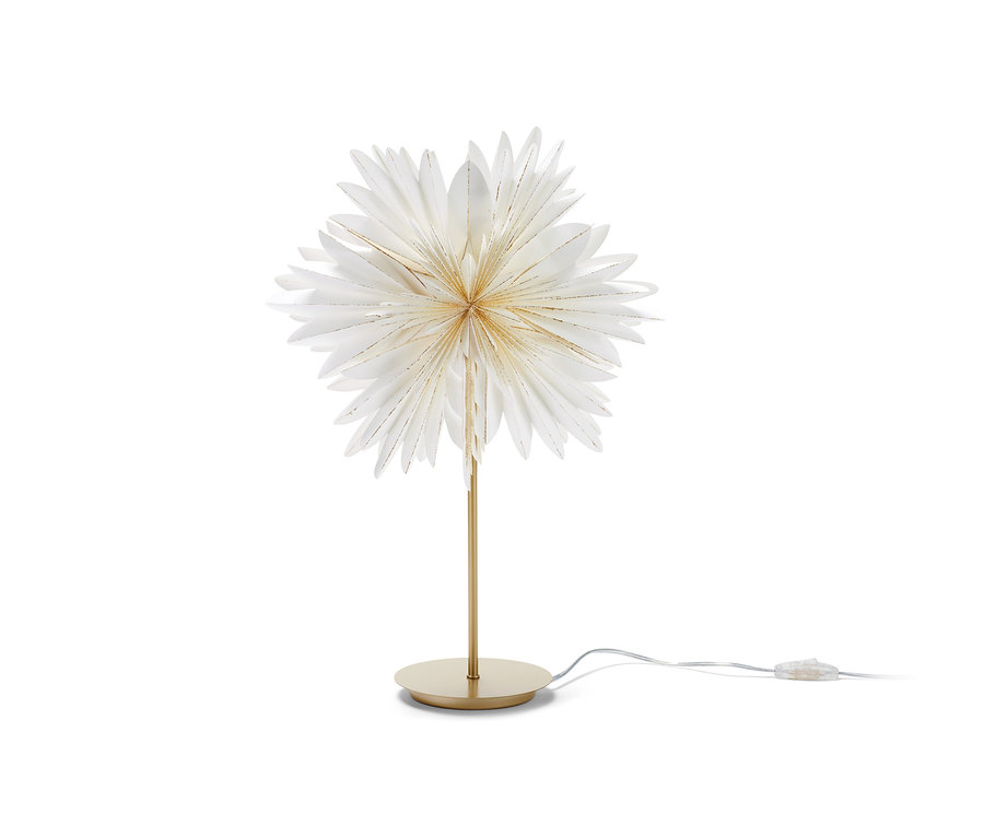 Dekoračné LED svietidlo »Hviezda« na zlatom podstavci.