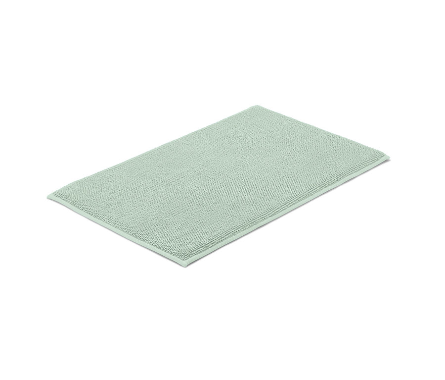 Svetlozelená pohodlná predložka do kúpeľne, 40 x 70 cm.