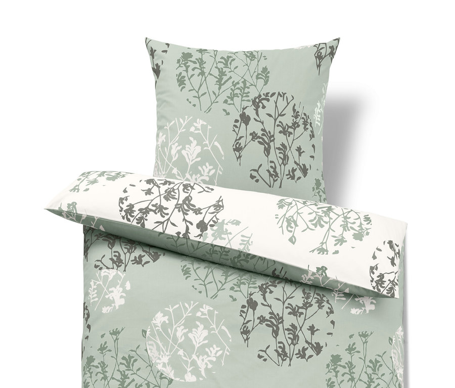 Mätové obliečky renforcé so vzorom listov.