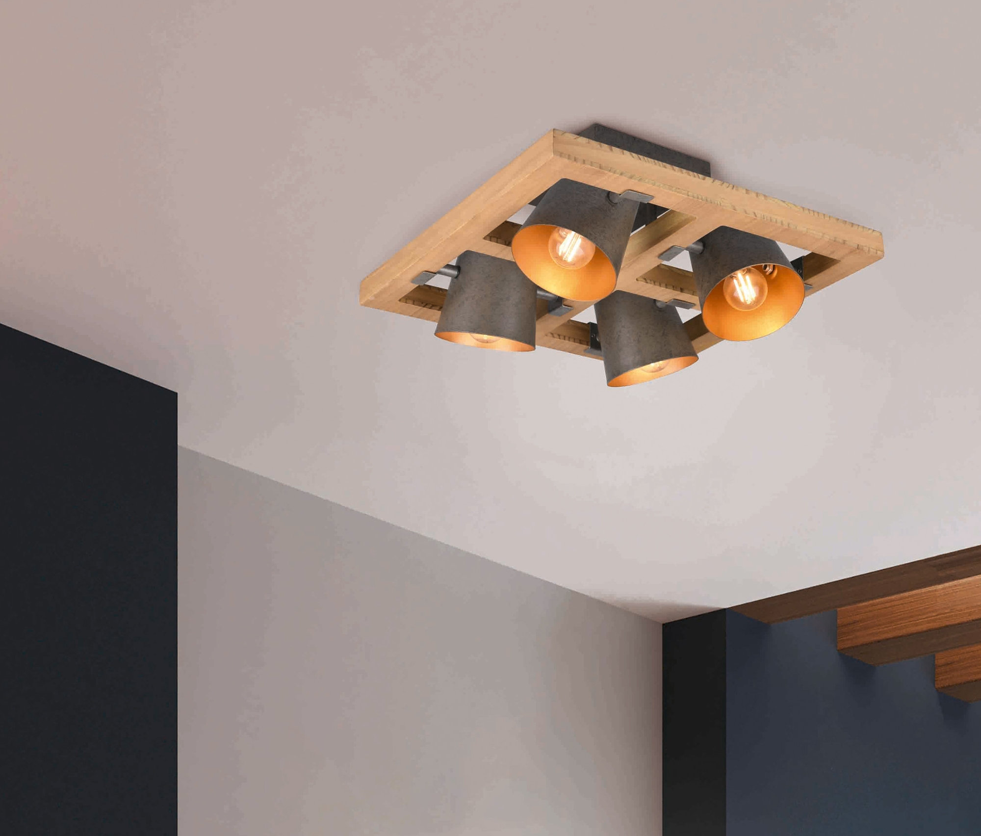 Stropná lampa »Bell«, Trio, 4 plamene