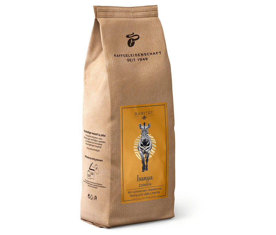 Balíček zrnkovej kávy Raritná káva »Isanya Zambia« vrátane dózy na kávu – 500 g.