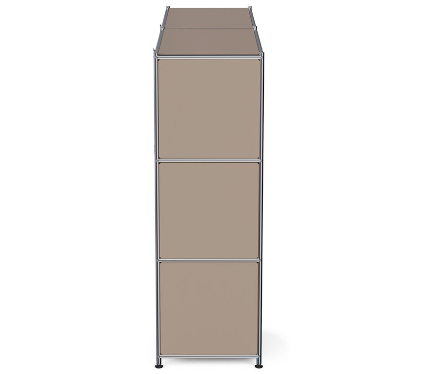 Kovová komoda »CN3« so 6 priehradkami vo farbe taupe.