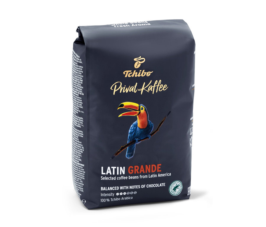 Balenie zrnkovej kávy Privat Kaffee Latin Grande – 500 g.