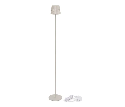 Kovová stojacia LED lampa na akumulátor.