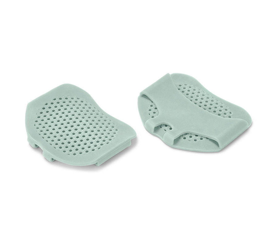 Dva vankúšiky pod brušká chodidiel svetlozelenej farby.