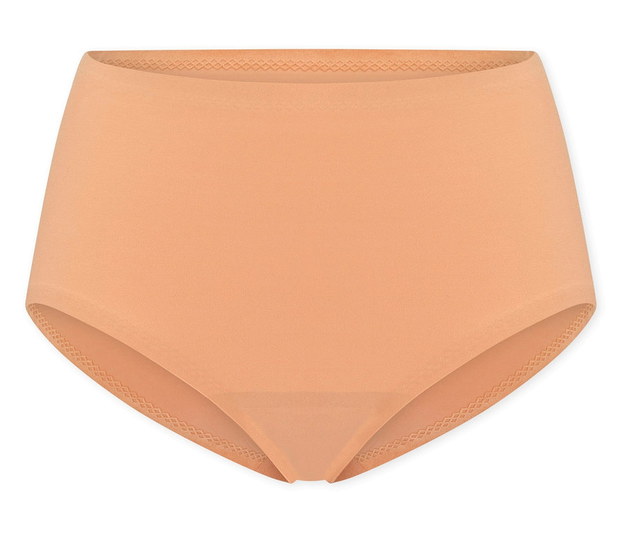 Neviditeľné nohavičky SCHIESSER Maxi javorovej farby, s vysokým pásom a bezšvové.