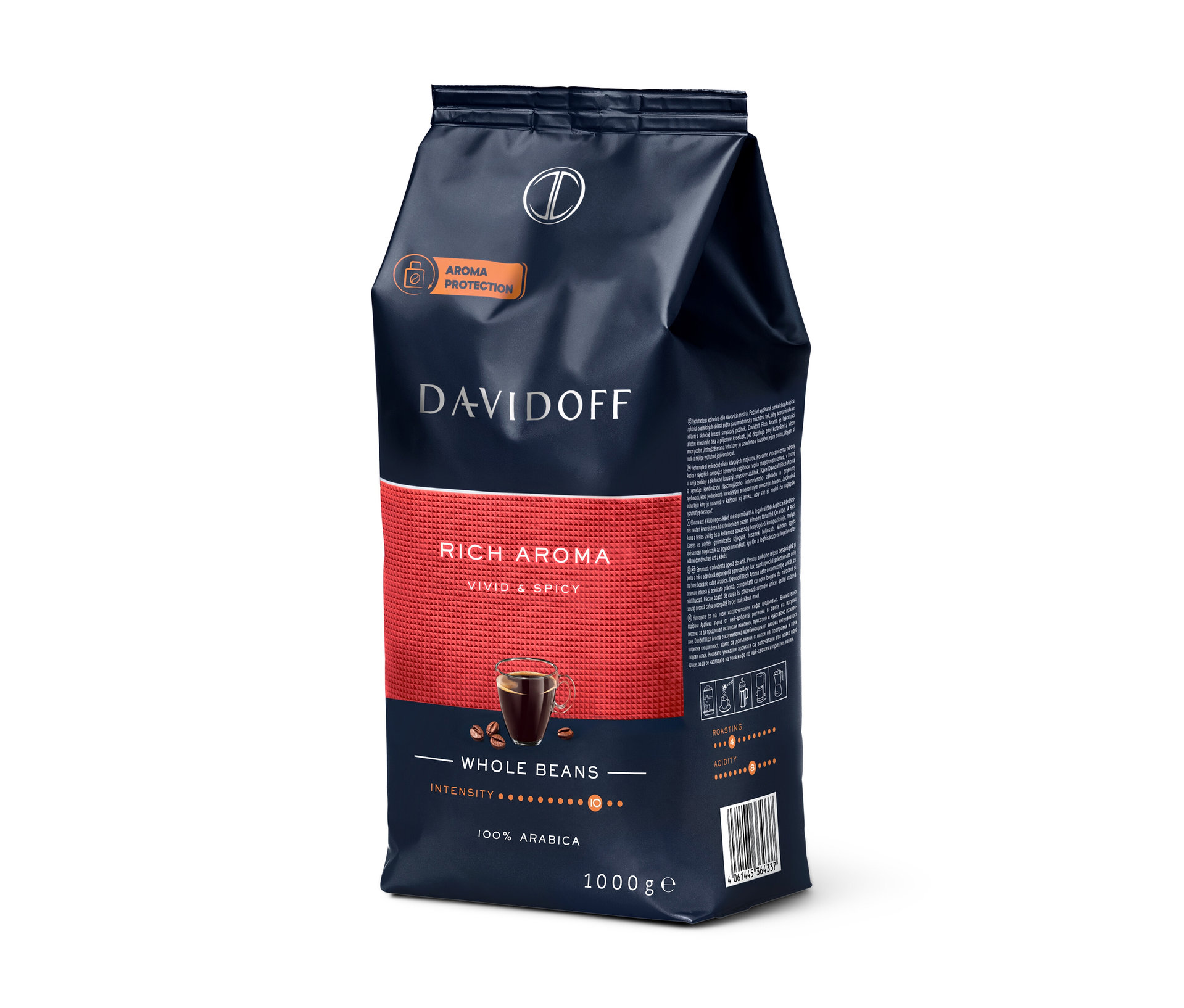Tchibo - Davidoff Café Rich Aroma - 1 kg zrnkovej kávy - Intenzita: 10/12