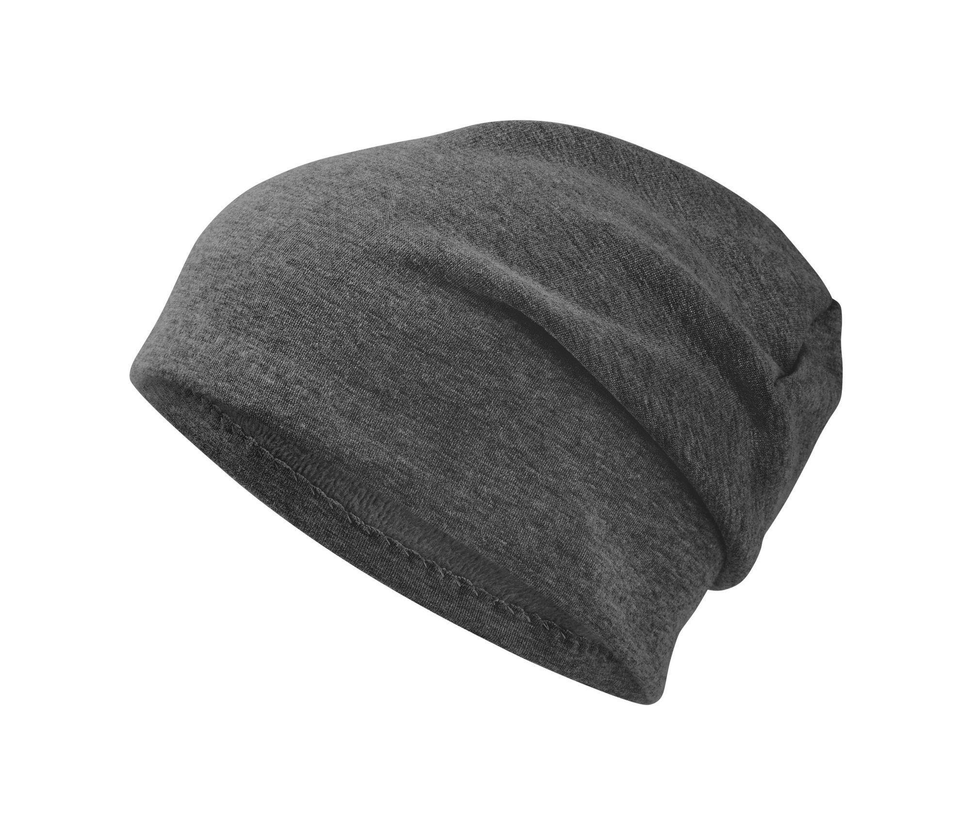 Sivá čiapka z teplákoviny.