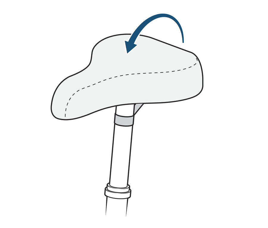 Nákres poťahu na sedadlo bicykla.