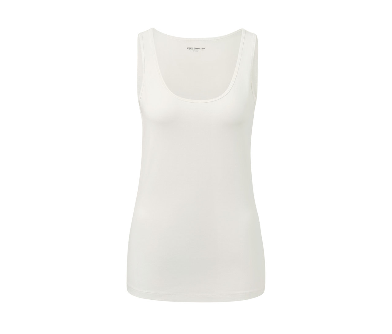 Biele tielko z dvojdielnej súpravy tielok.