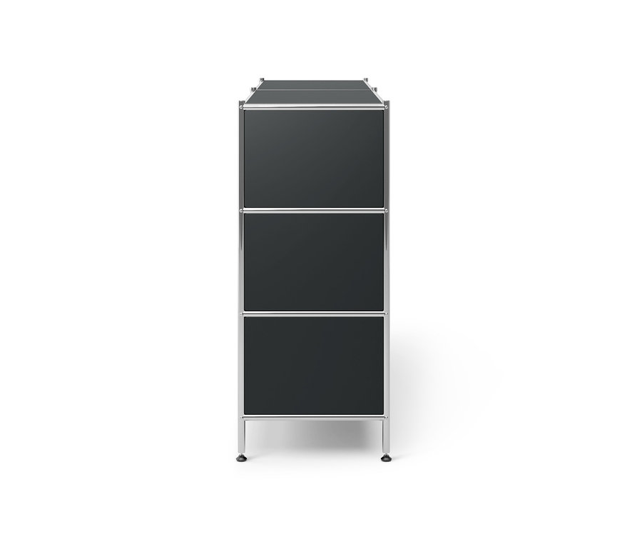 Čierna kovová komoda »CN3« so 6 zásuvkami.