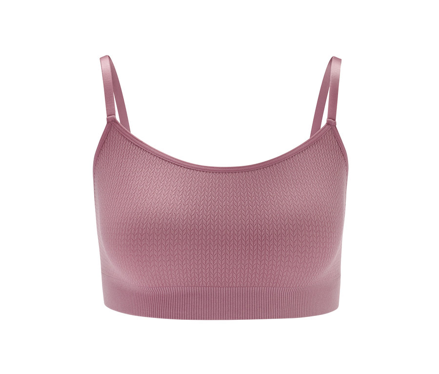 Detail štruktúrovanej bezšvovej podprsenky.