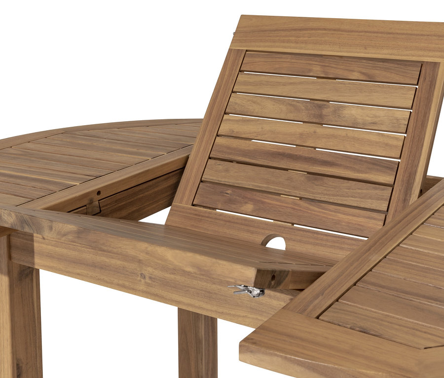 Detail okrúhleho rozkladacieho stola.