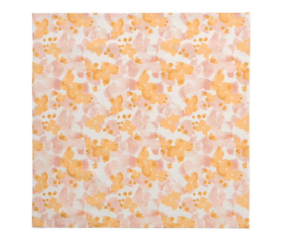 Kvetinový stredový obrus na záhradný stôl, cca 90 x 90 cm.