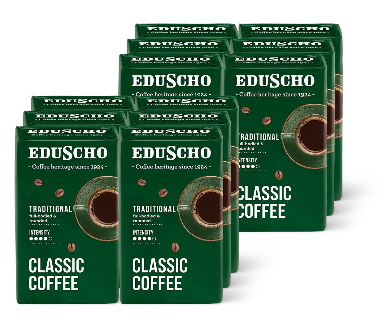 Rad balení mletej kávy EDU Classic Traditional 250 g.
