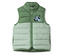 Zelená prešívaná vesta s aplikáciou traktora.