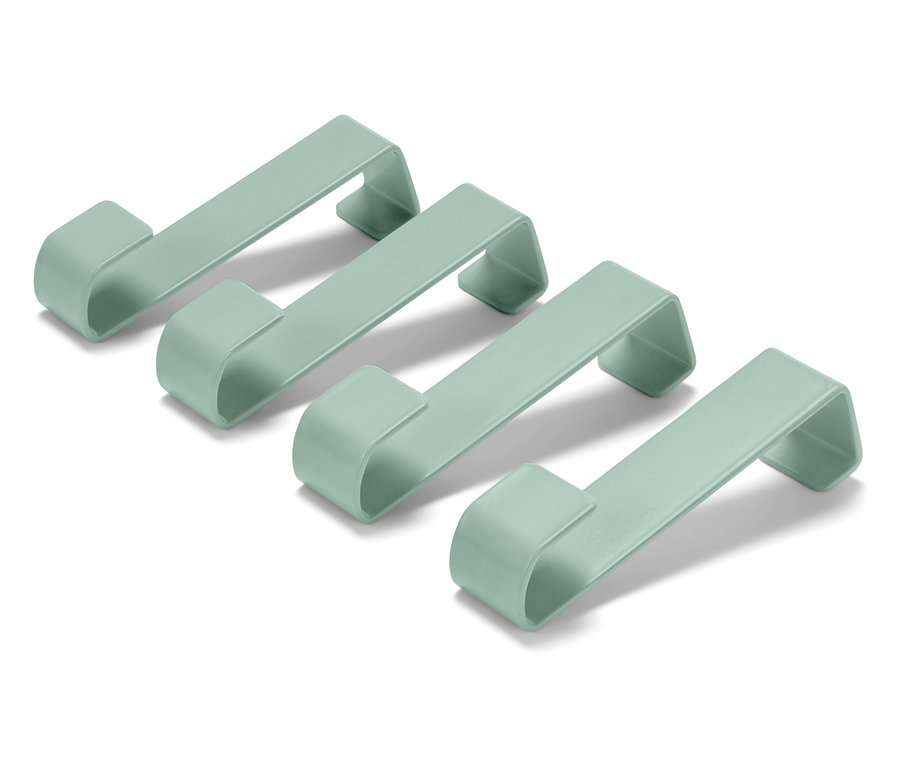 Štyri zelené háčiky na dvere.