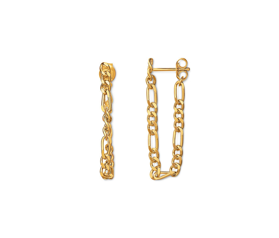 Dvoje zlaté náušnice zo striebra 925/1000, pozlátené 23-karátovým zlatom.