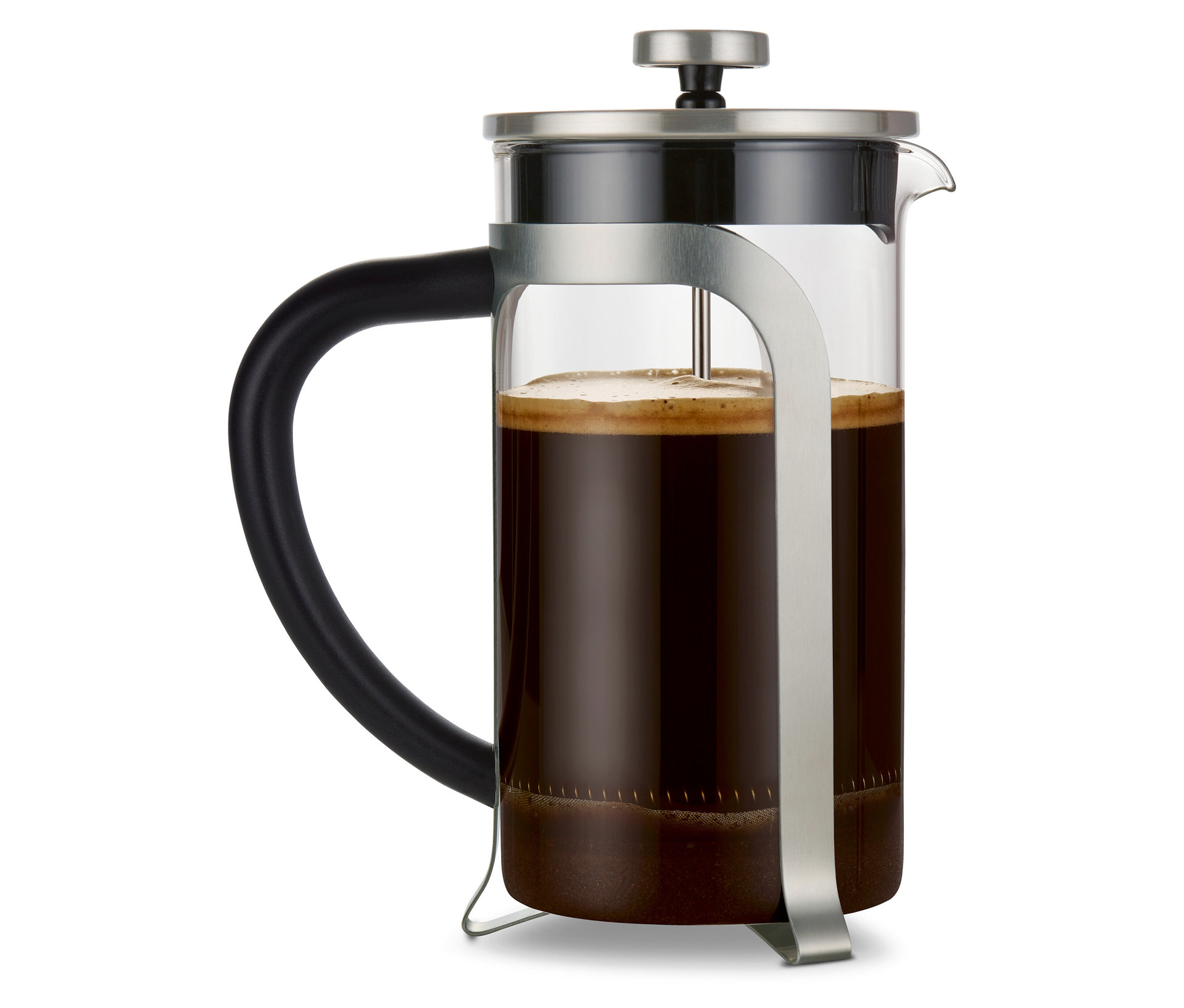 E-shop Kanvica french press 800 ml, 6 šálok, strieborná