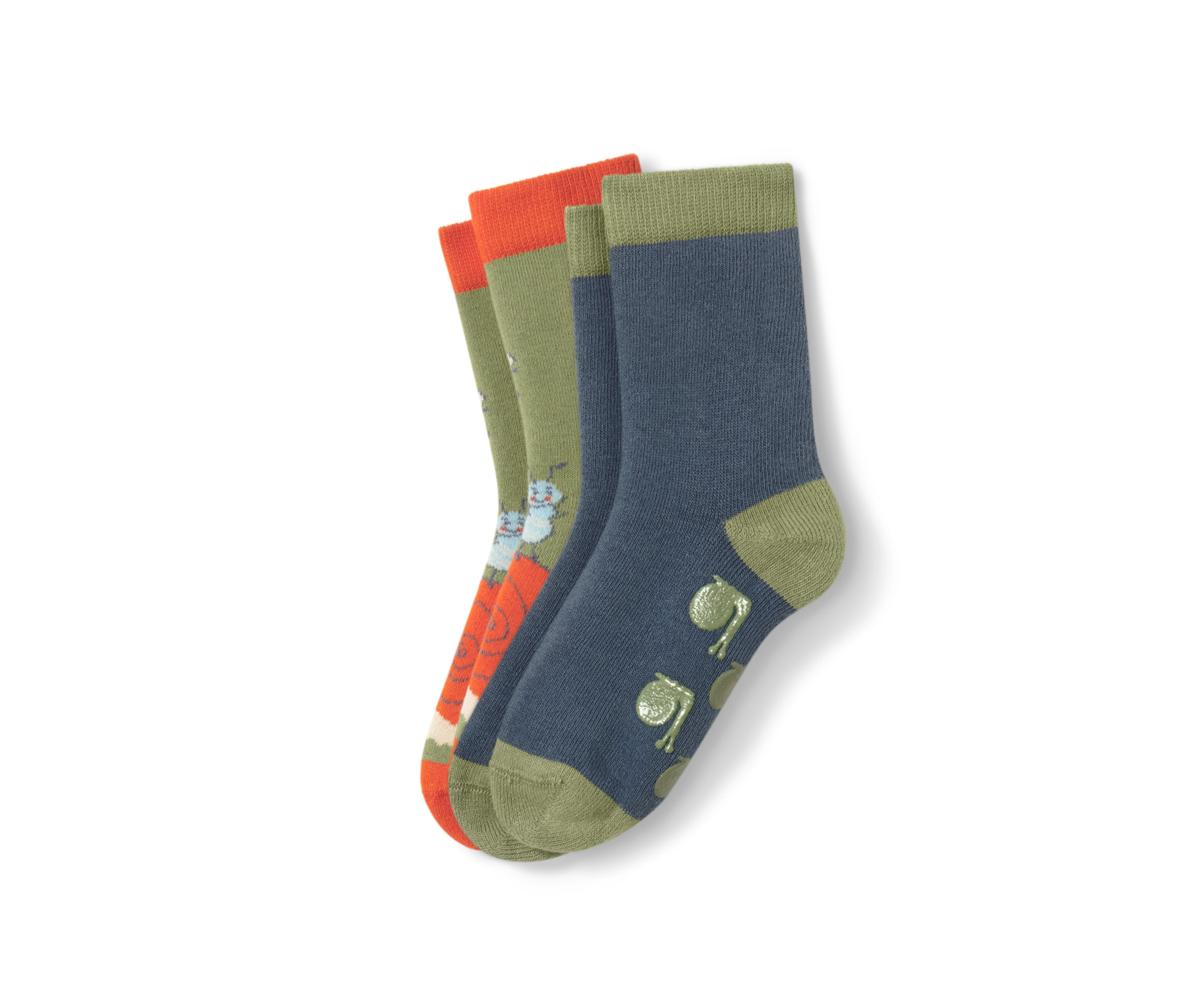 Dvoje detské protišmykové ponožky.