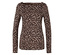 Dámska blúzka s dlhým rukávom so zvieracím vzorom.