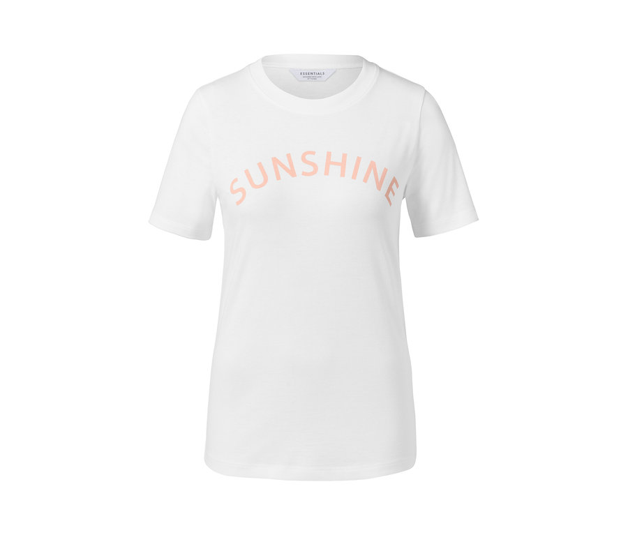 Biele tričko s potlačou "SUNSHINE".