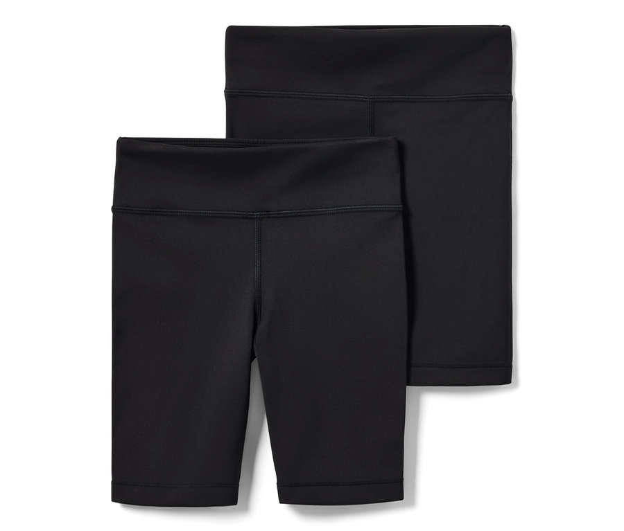 Dvoje detské cyklistické šortky.