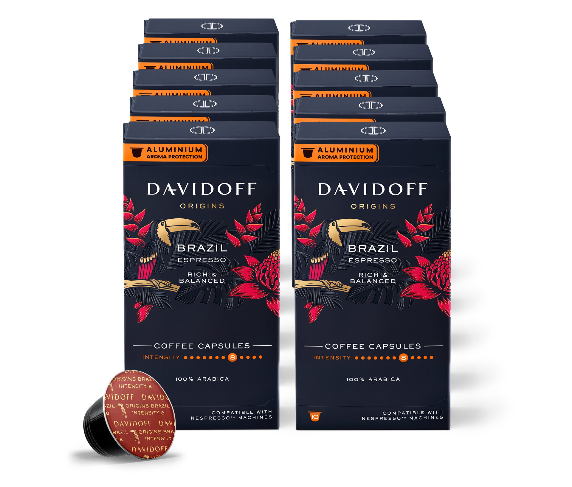 E-shop DAVIDOFF CAFÉ ORIGINS Brazil Espresso - 10 x 10 kapsúl