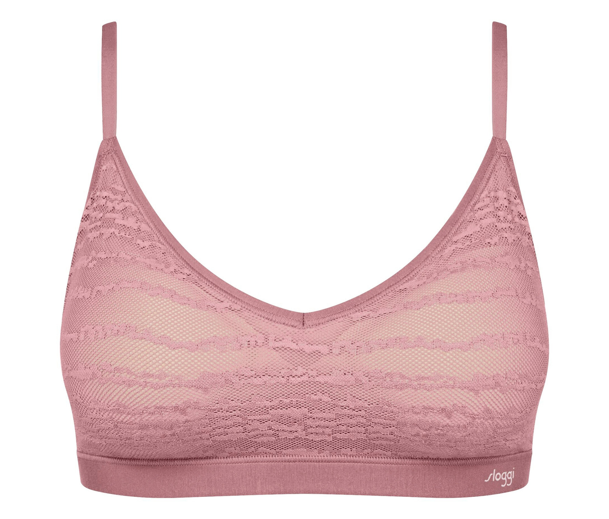 E-shop Podprsenka sloggi FREE Evolve Hipster Lace, nočná ružová