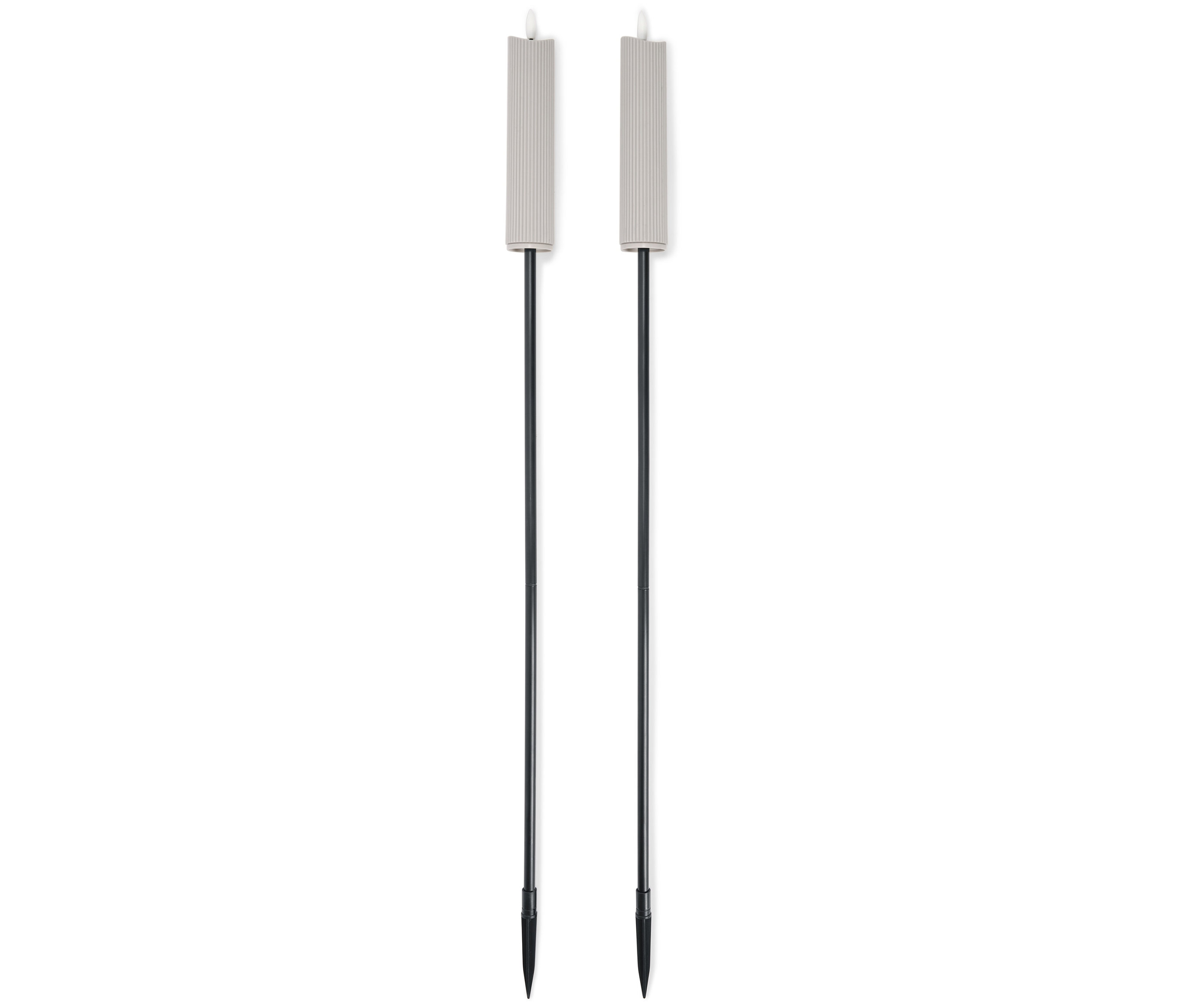 E-shop LED záhradné fakle, 2 ks, sivé