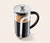 Kanvica french press s piestom a filtrom 800 ml, strieborná