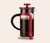 Kanvica french press 300 ml, červená