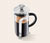 Kanvica french press s piestom a filtrom 300 ml, strieborná
