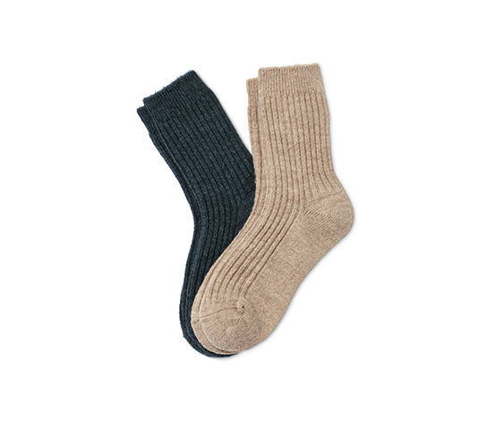 Ponožky z rebrovanej pleteniny, 2 páry