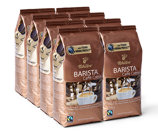 Barista Caffè Crema – 8 x 1 kg zrnkovej kávy
