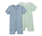 Krátke pyžamá, 2 ks, zeleno-modré