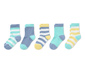 Ponožky z biobavlny, 5 párov, viacfarebné