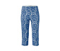 Trojštvrťové elastické nohavice s potlačou, modré