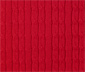 Pletený pulóver s vrkočovým vzorom, červený