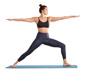 Podložka na jogu a cvičenie, modrá