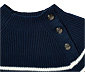 Prúžkované pletené šaty s gombíkovým detailom