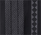 Tkané šaty s ikatovým vzorom, čierne