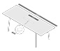 Rozkladací stôl »Elin« s hliníkovou konštrukciou