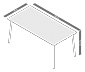 Rozkladací stôl »Elin« s hliníkovou konštrukciou