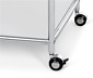 Kovový barový vozík »CN3« so zásuvkou, biely